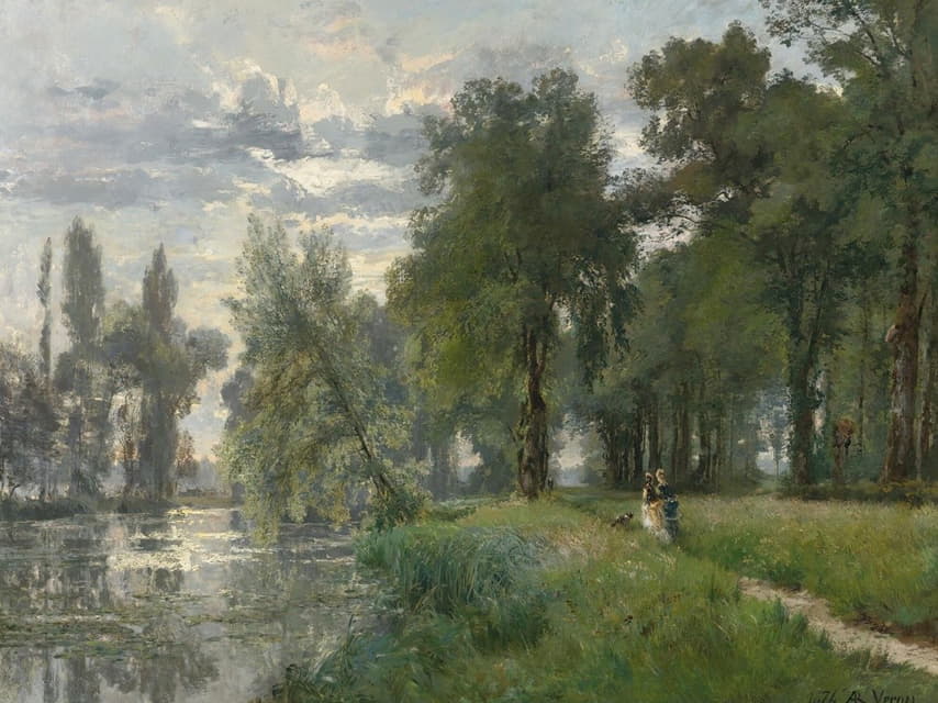 Alexandre René Veron - Walking by the river