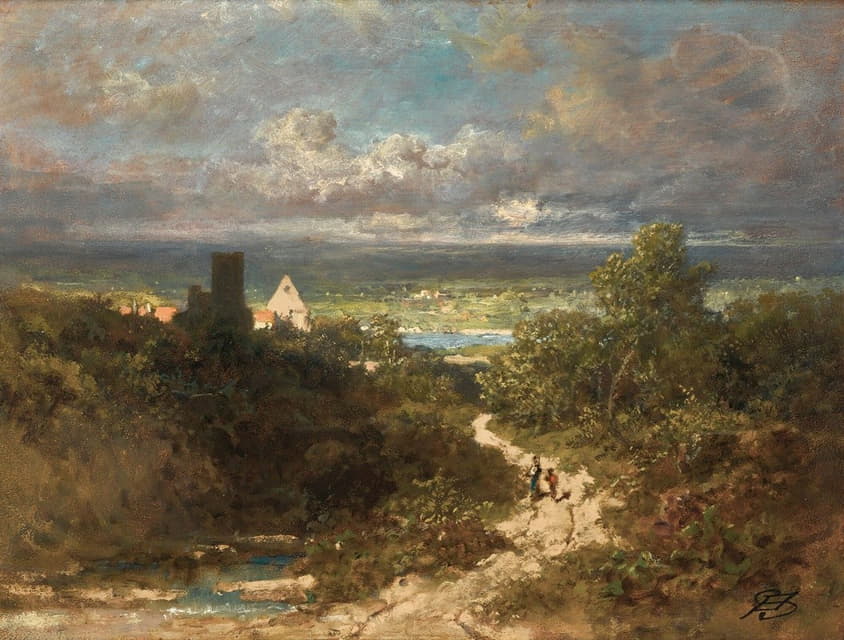Carl Spitzweg - Landscape with river