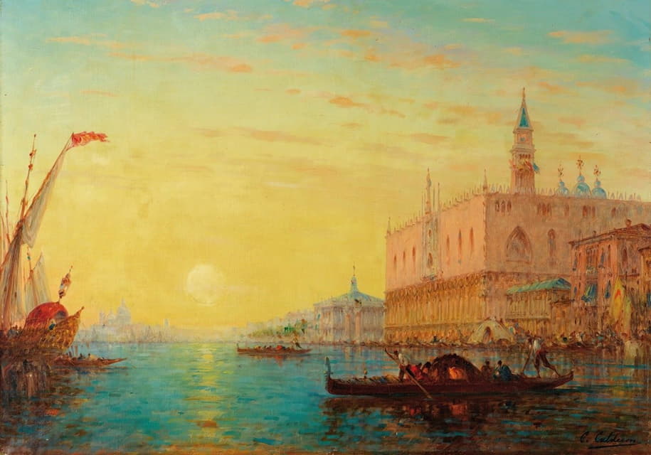 Charles Clement Calderon - Venice By Sundown