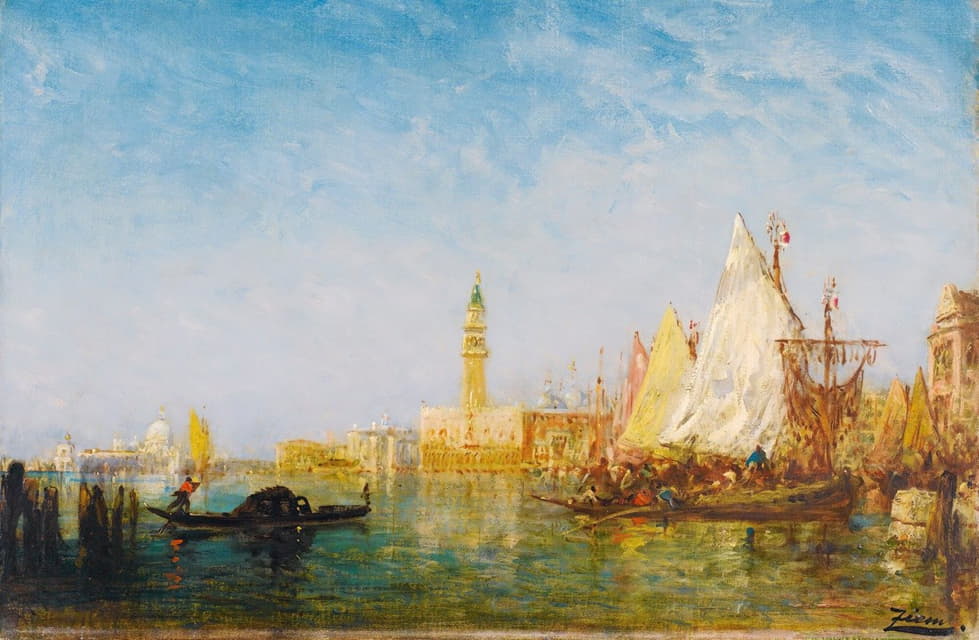 Félix Ziem - View Of Venice With The Doge’s Palace
