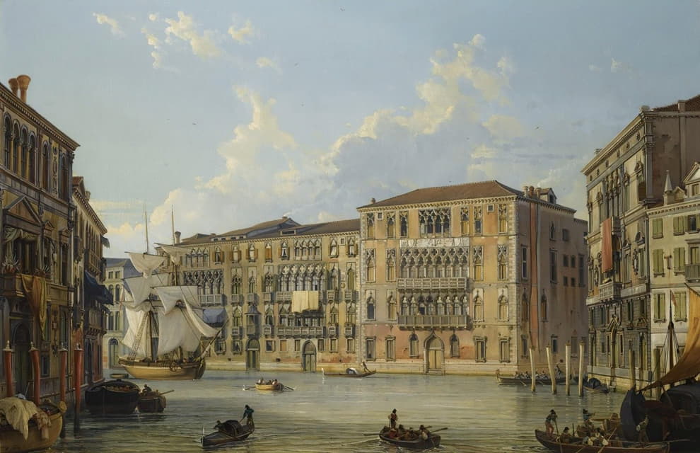 Friedrich von Nerly - The Palazzo Foscari On The Grand Canal, Venice