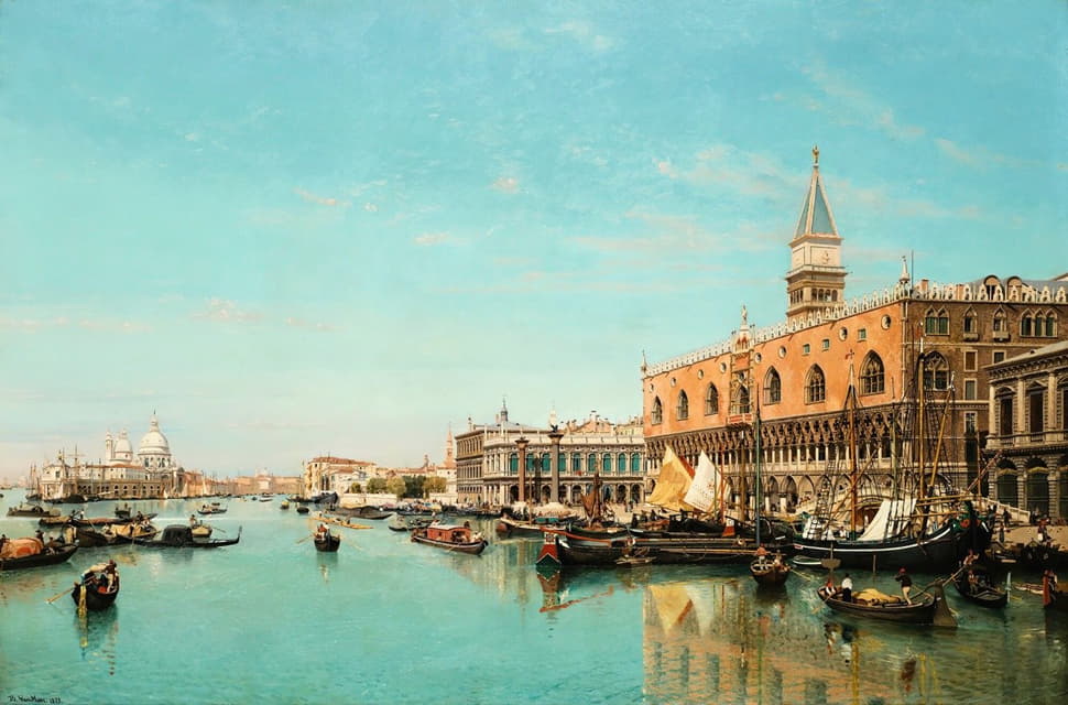 Jean-Baptiste van Moer - The Doge’s Palace And The Piazza San Marco, Venice