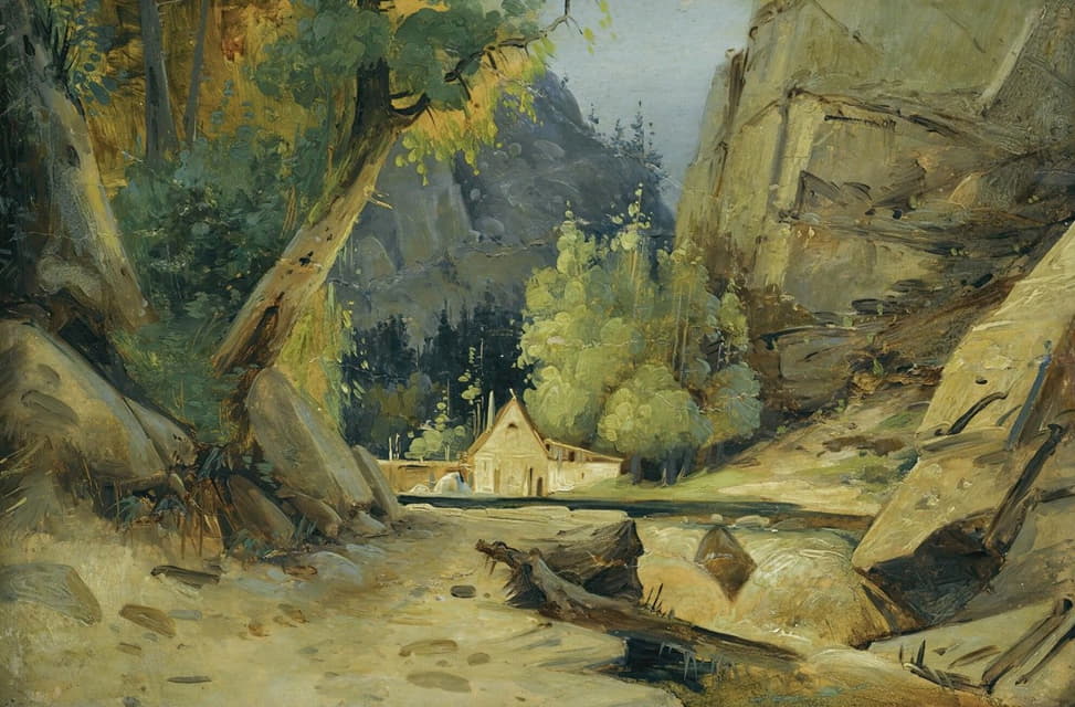 Carl Blechen - Mill In A Valley