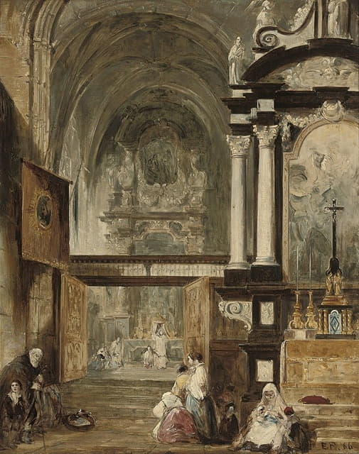 Edward Pritchett - The interior of Santa Maria Gloriosa Del Frari, Venice
