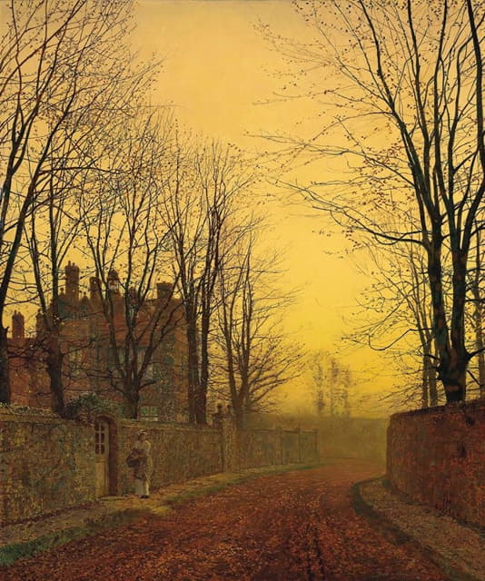 John Atkinson Grimshaw - An autumn lane