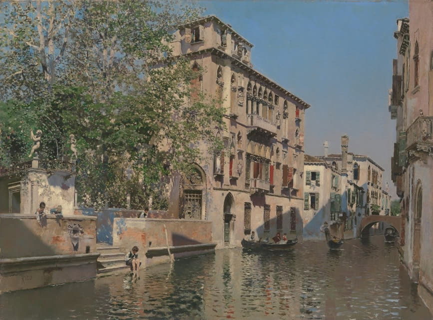 Martin Rico y Ortega - A Canal in Venice