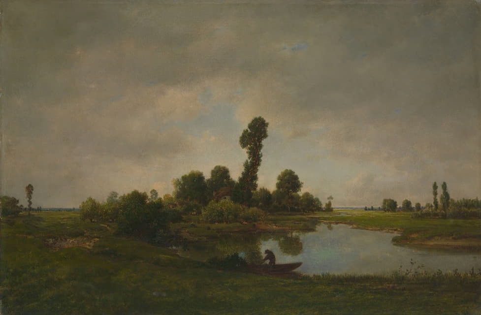 Théodore Rousseau - A River Landscape