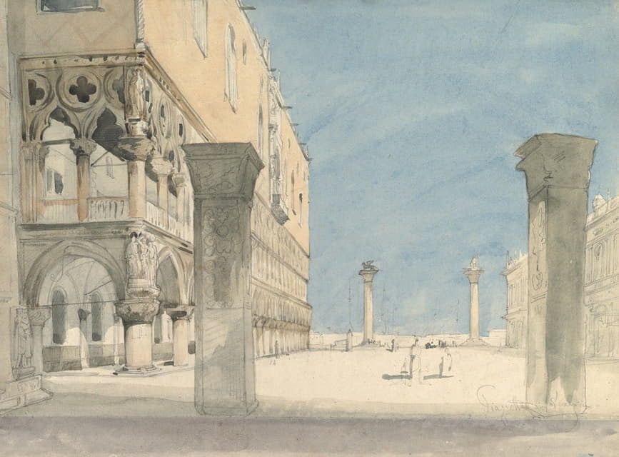 Wilhelm Gail - View of the Piazzetta di San Marco in Venice