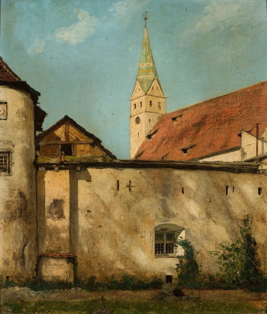 Curt Agthe - Courtyard of the castle in Pappenheim