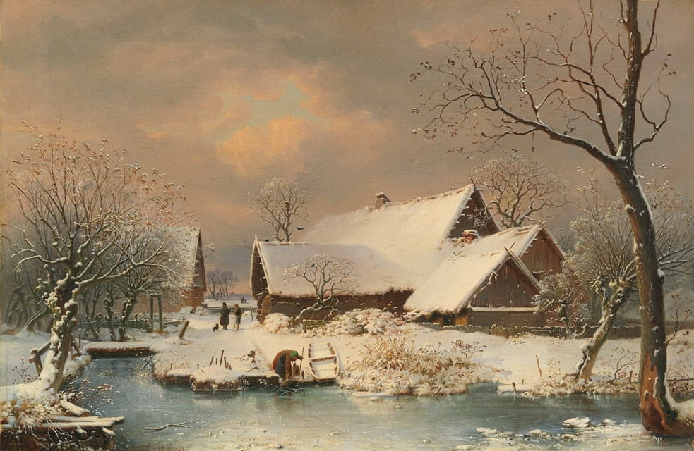 Wilhelm Heinrich Schneider - Verschneite Winterlandschaft