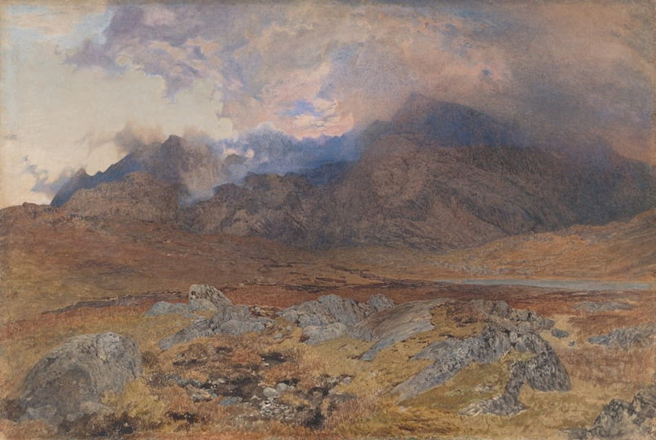 Alfred William Hunt - Snowdon, after an April Hailstorm