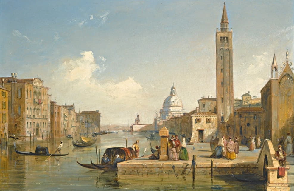 Edward Pritchett - View Of The Grand Canal, With The Church Of Santa Maria Della Salute, Venice