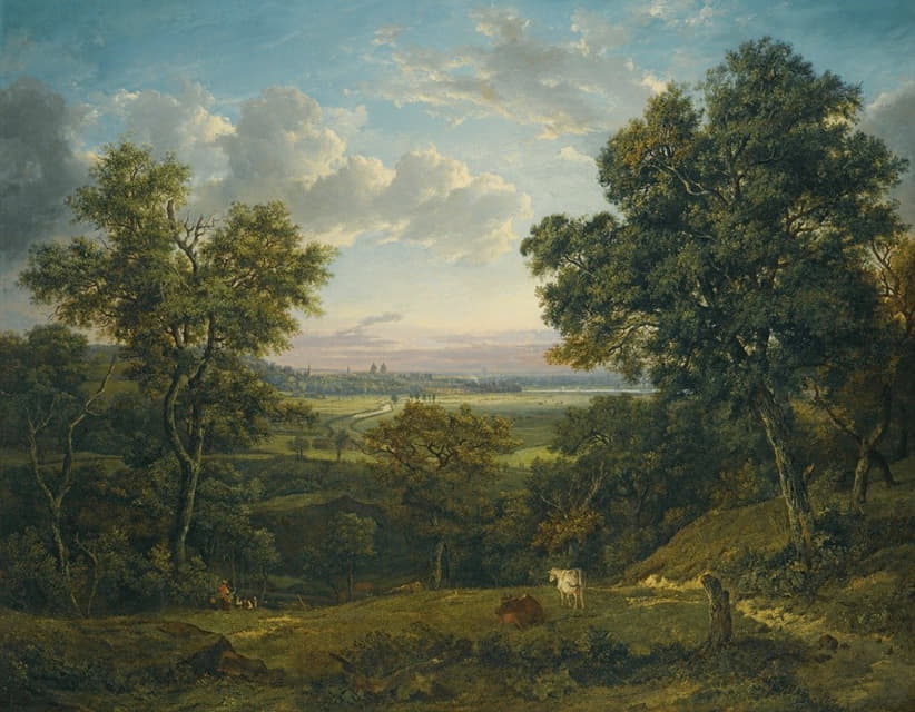 Patrick Nasmyth - View Of Greenwich, From Charlton Wood, Near Woolwich