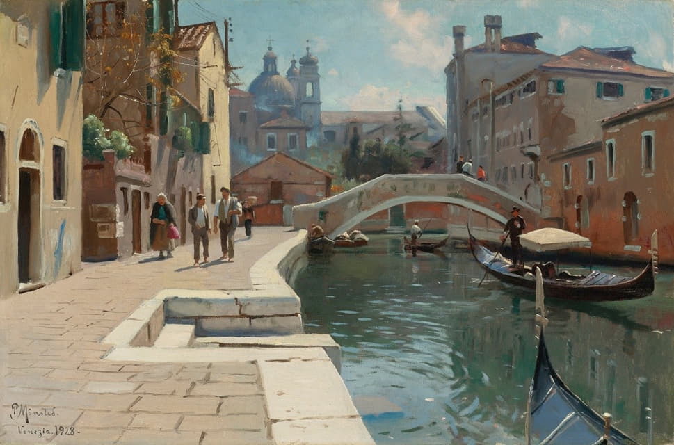 Peder Mørk Mønsted - Canal In Venice