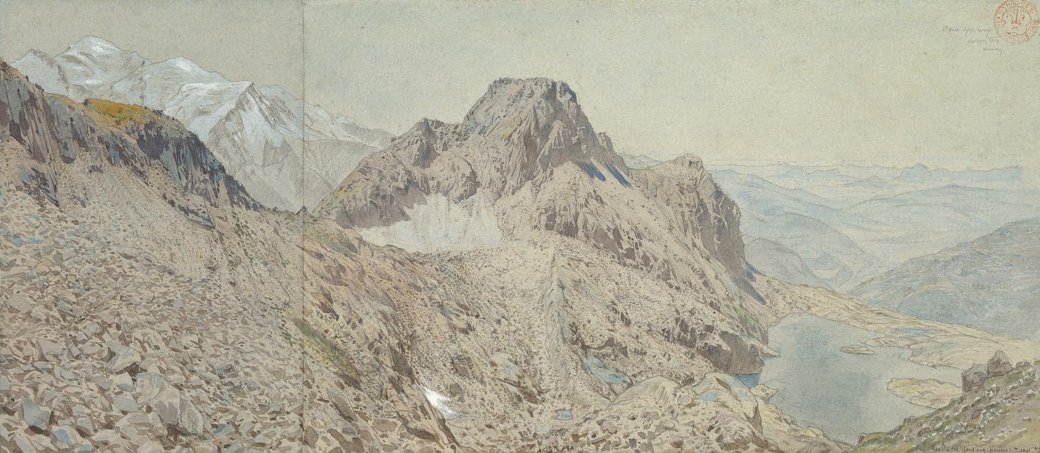 Eugène-Emmanuel Viollet-le-Duc - Mont Blanc Seen from the Massif, Les Aiguilles Rouges