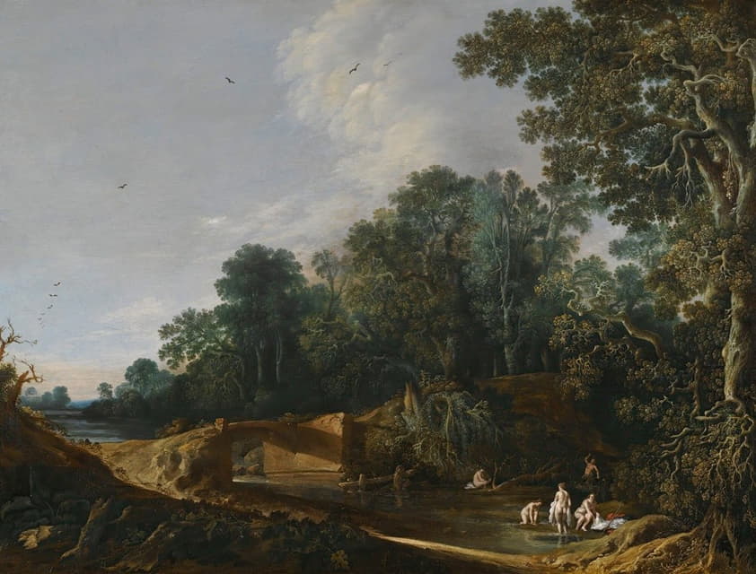 François van Knibbergen - Landscape With The Toilet Of Venus