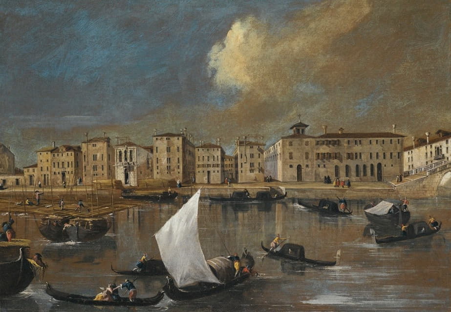 Venetian School - Venice, A View Of The Fondamenta Nuove And The Ospedale Dei Mendicanti From The Island Of San Michele