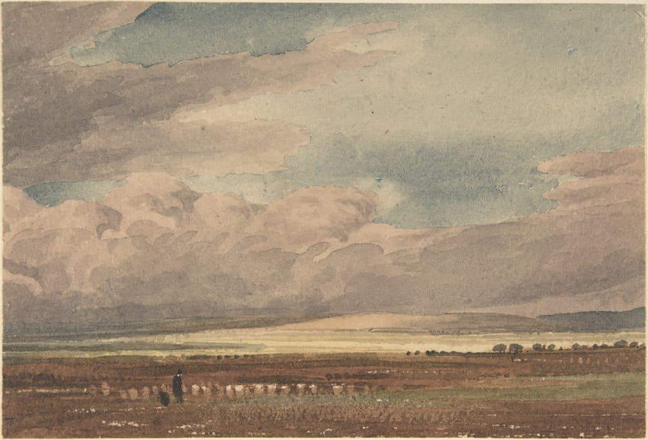 William Turner of Oxford - Salisbury Plain with Old Sarum in the Distance, Wiltshire