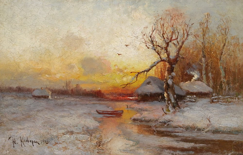 Julius Sergius Klever - Winter Sunset