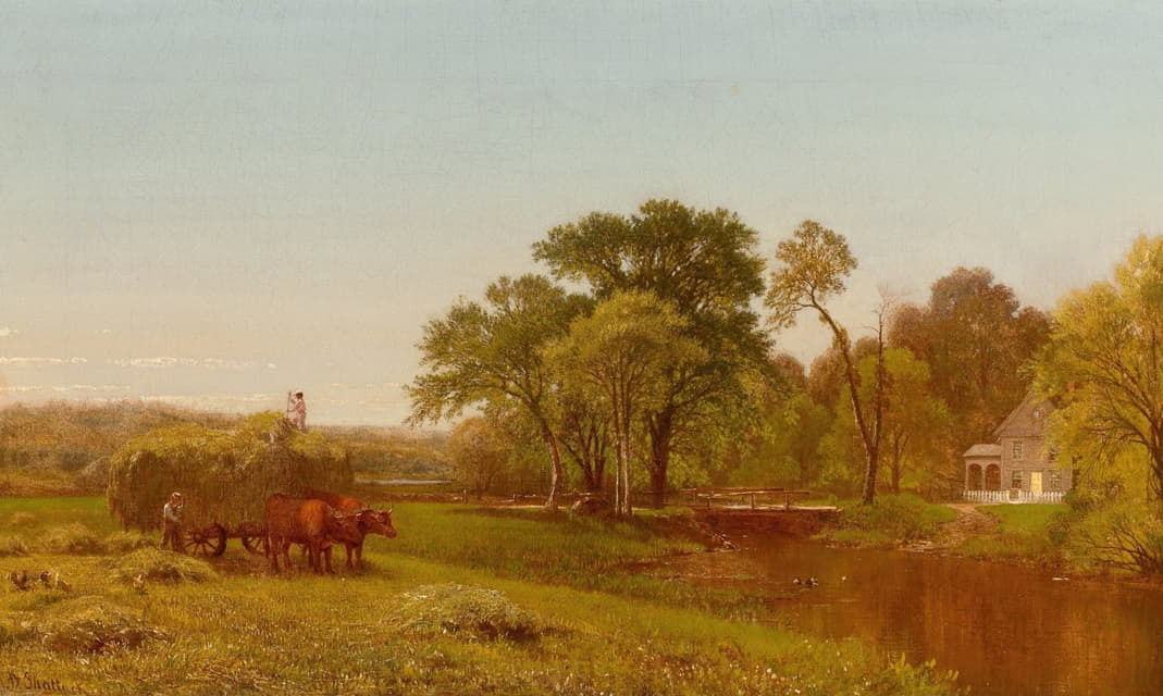 Aaron Draper Shattuck - The Hay Wain, Granby, Connecticut