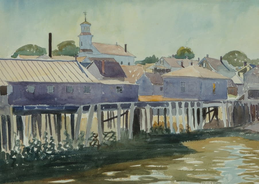 George Copeland Ault - The Wharf, Provincetown