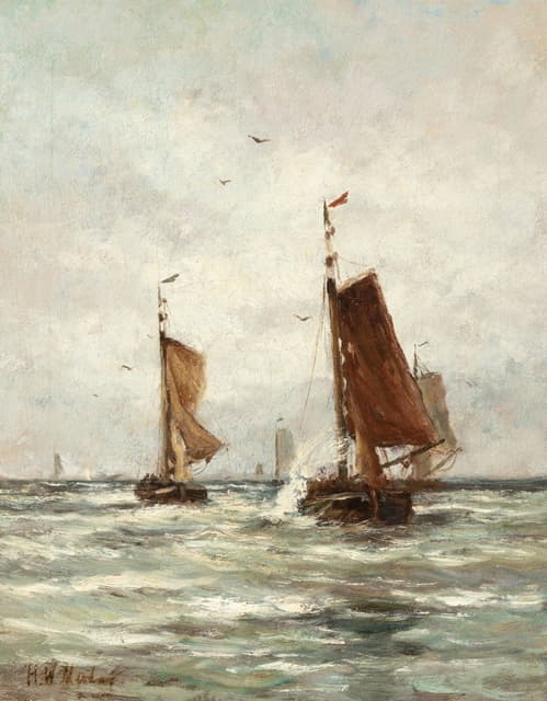 Hendrik Willem Mesdag - Fishing on the Choppy Sea near Scheveningen