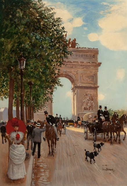 Jean Béraud - L’Arc de Triomphe, Champs-Elysées