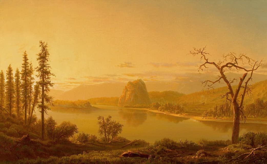 William L. Marple - Entrance of the Columbia River, Oregon, with Rooster Rock Beyond