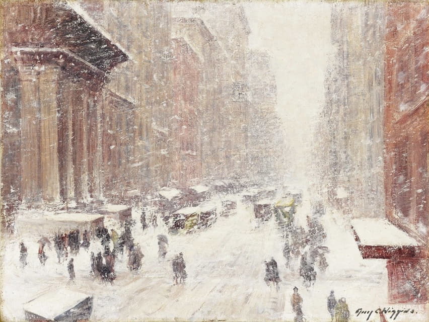 Guy Carleton Wiggins - Snow Storm On The Avenue