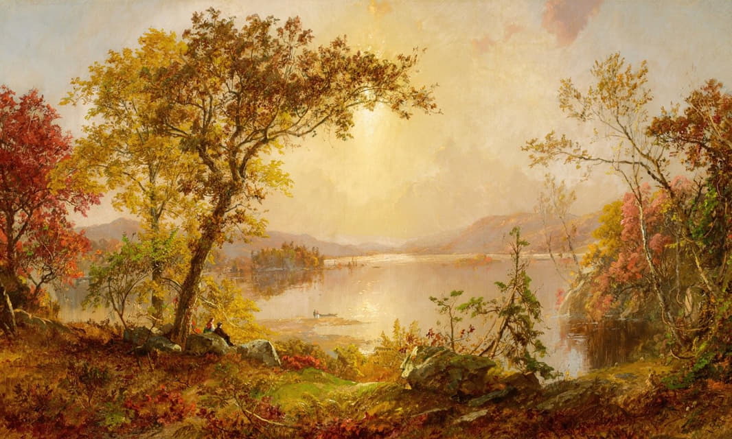 Jasper Francis Cropsey - Greenwood Lake, Autumn on the Hudson
