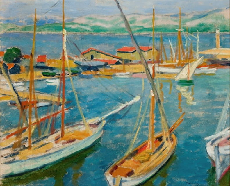 Józef Pankiewicz - Harbour at Saint-Tropez