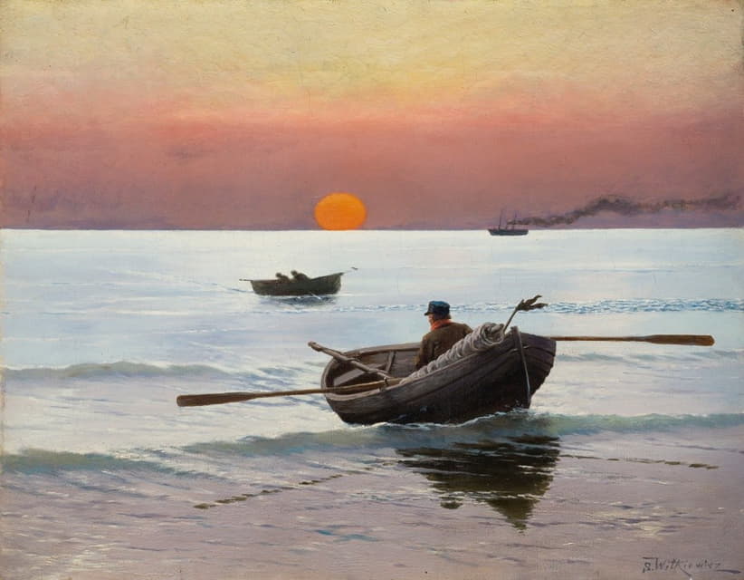 Stanisław Witkiewicz - Sunset on the Sea