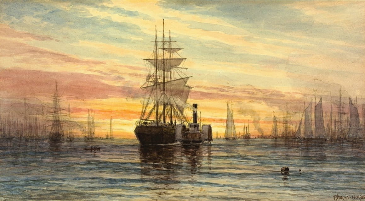 Thomas Moran - Harbor Scene