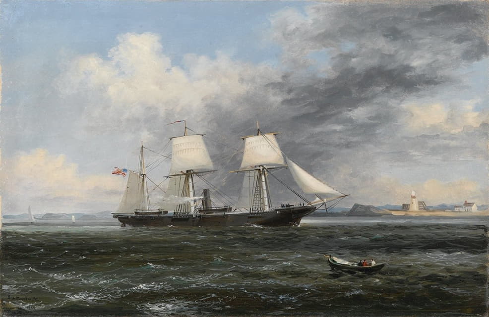 Xanthus Russell Smith - United States Steamer Kearsage Leaving Boston Harbor