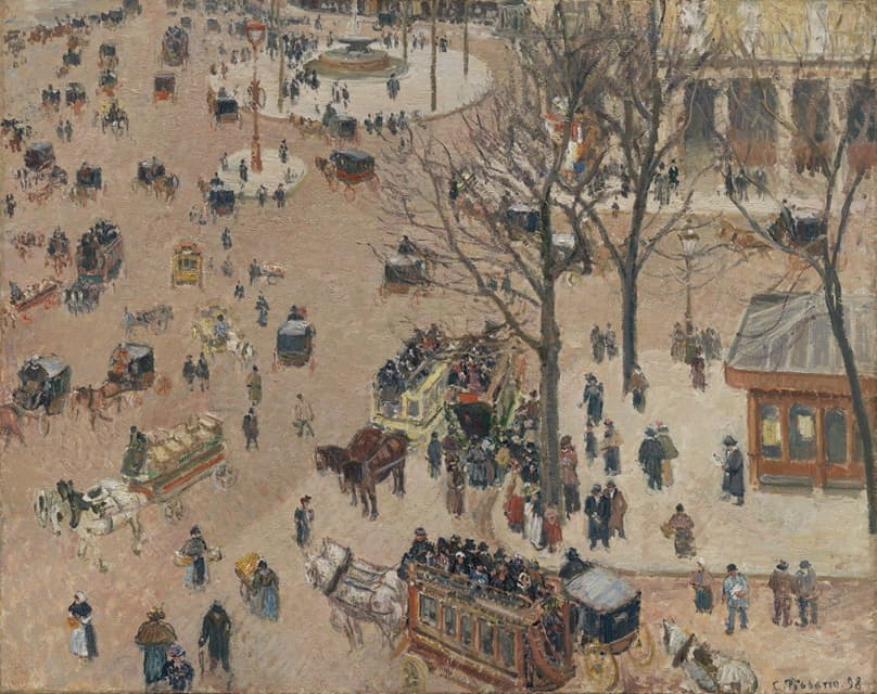 Camille Pissarro - La Place du Théâtre Français