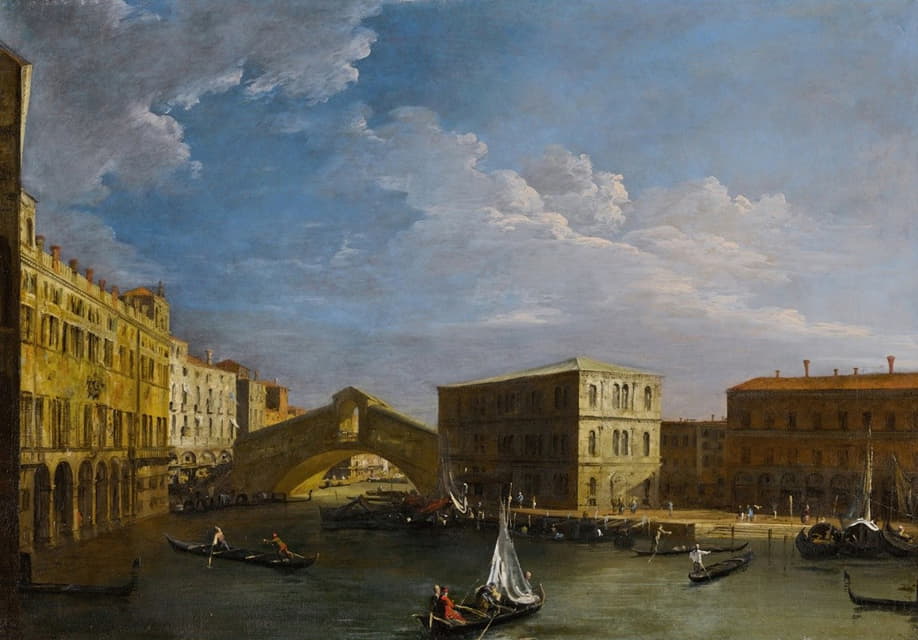 威尼斯，从北面可以看到大运河和里亚尔托大桥