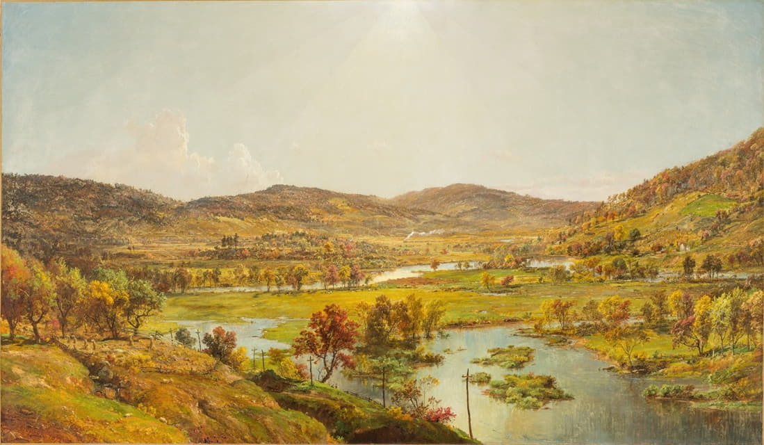 Jasper Francis Cropsey - Sidney Plains with the Union of the Susquehanna and Unadilla Rivers