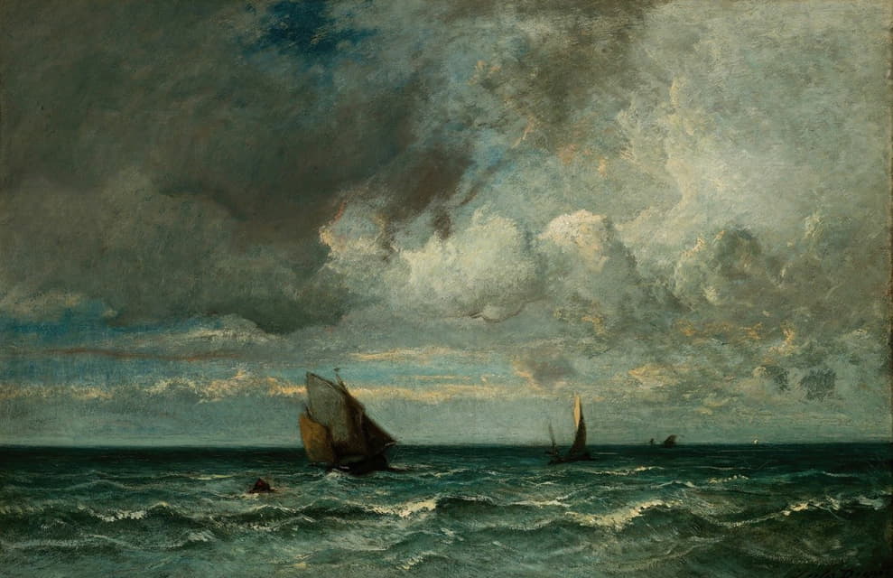 Jules Dupré - Barks Fleeing Before the Storm