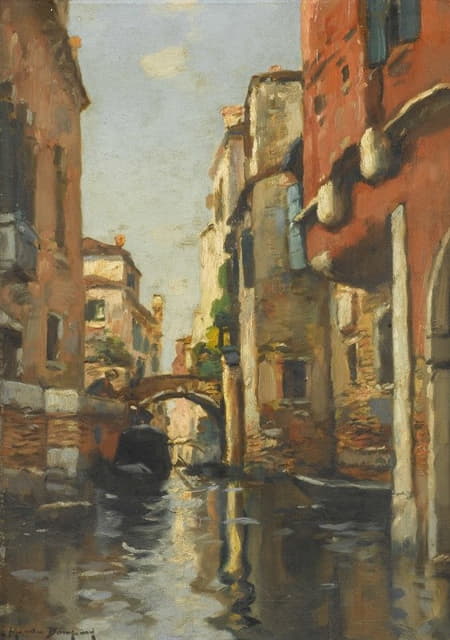 Maurice Bompard - Au canal a Venice