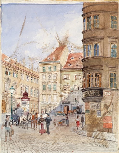 H. Winter - Der Judenplatz in Wien