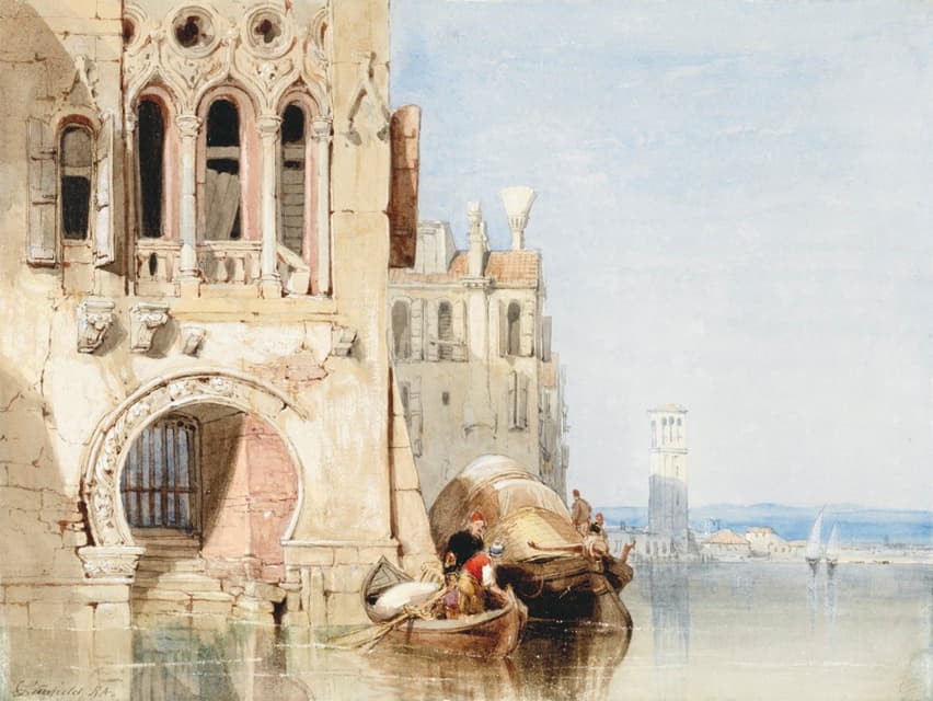 Clarkson Stanfield - A capriccio scene, Venice