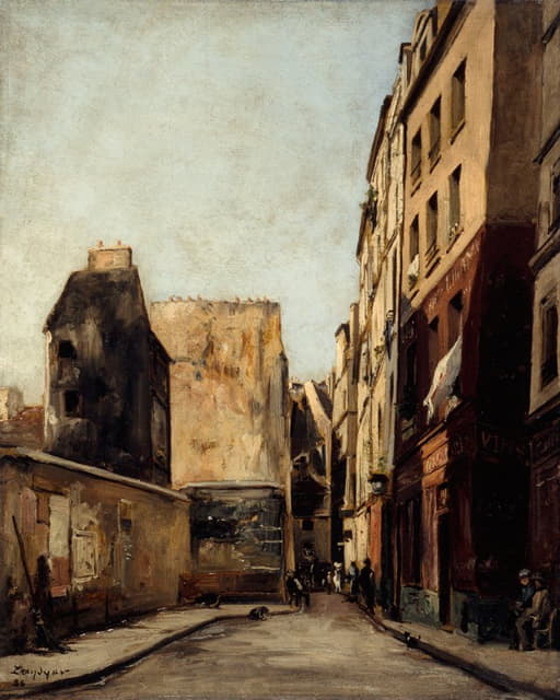 Emmanuel Lansyer - La Rue Saint-Julien-le-Pauvre