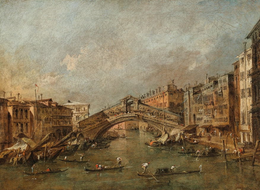 里亚尔托桥和里瓦德尔文，威尼斯