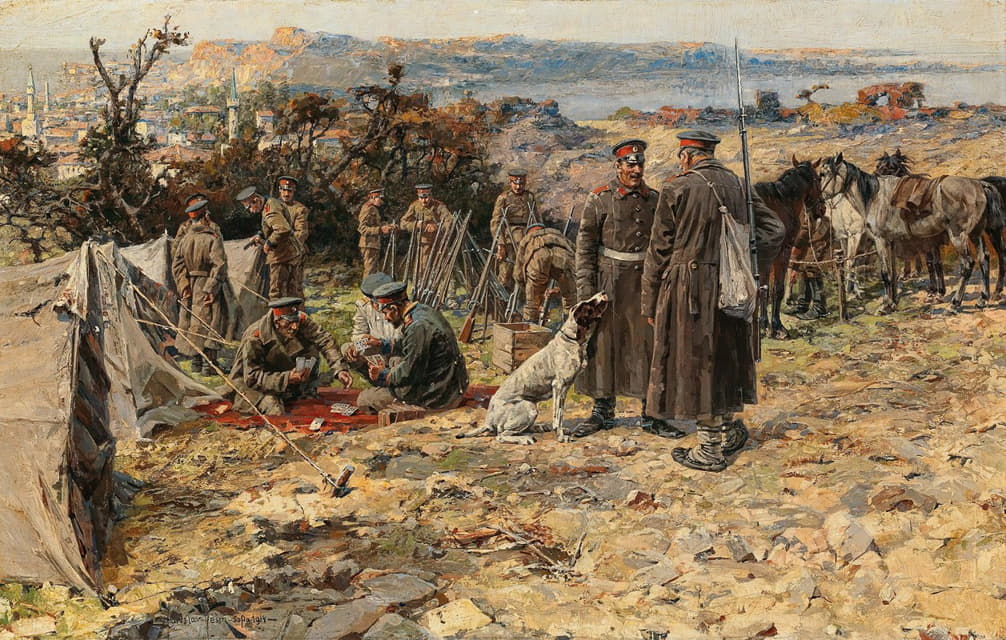 Jaroslav Julius Vesin - A Scene from the Balkan War
