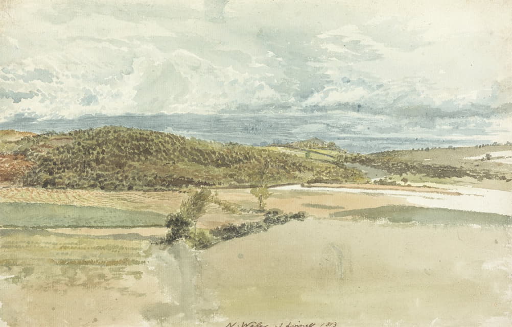 John Linnell - Landscape in North Wales