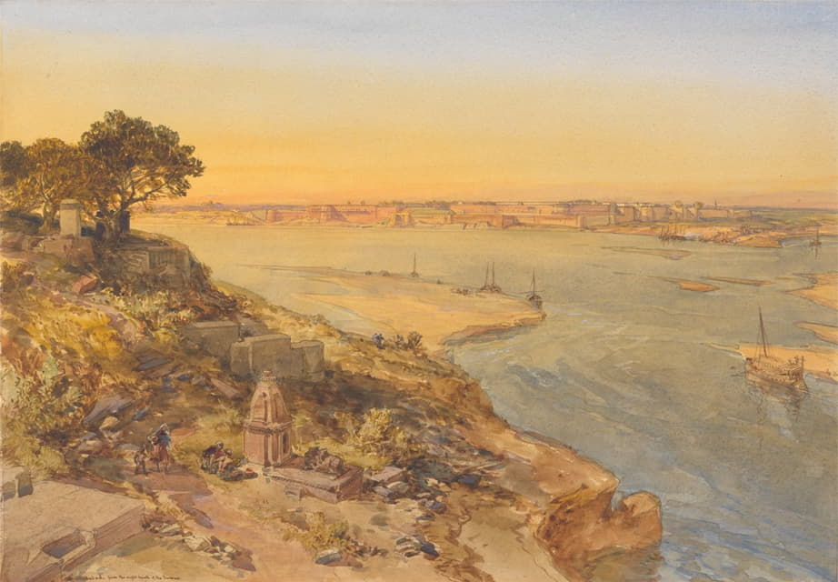 William Simpson - Allahabad, from the Right Bank of the Jumna