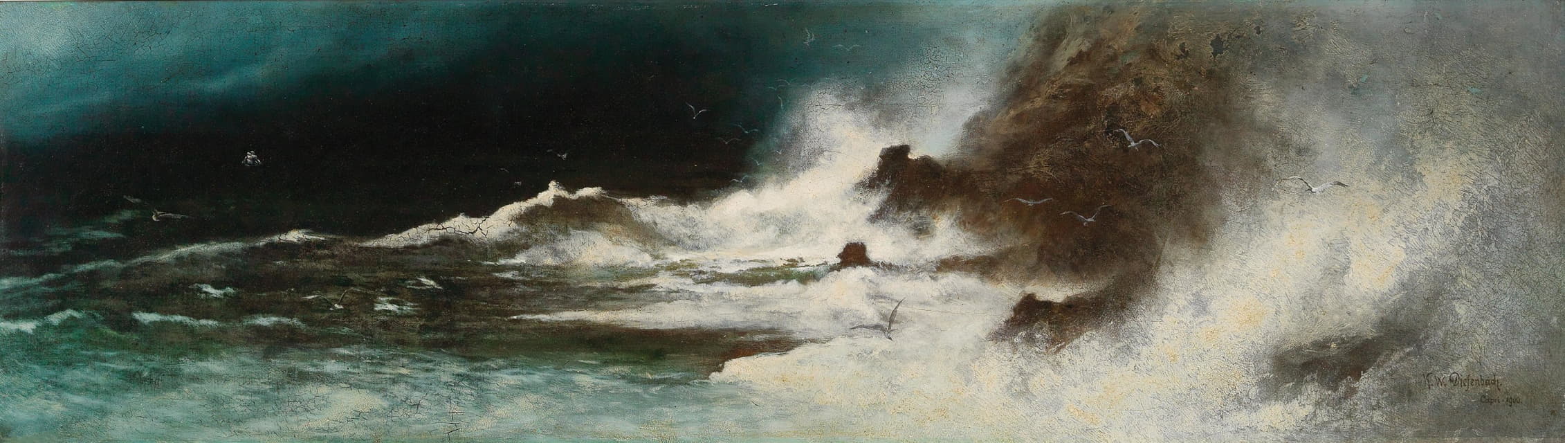 Karl Wilhelm Diefenbach - The storm, Capri