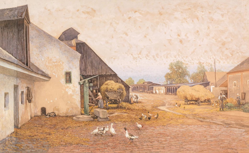 Rudolf Weber - Bauernhof bei Gänserndorf