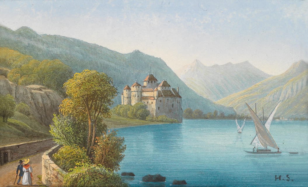 日内瓦湖奇隆城堡景观