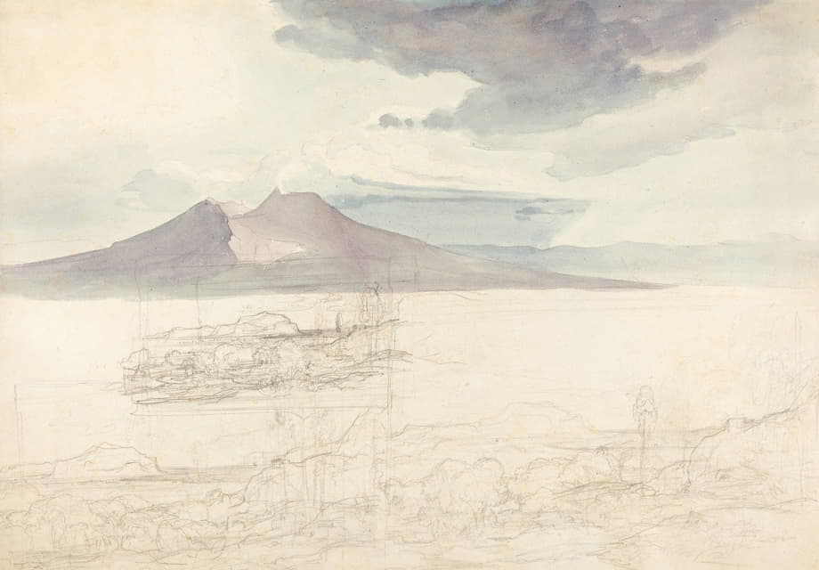 维苏威火山和佩莱格里诺山全景